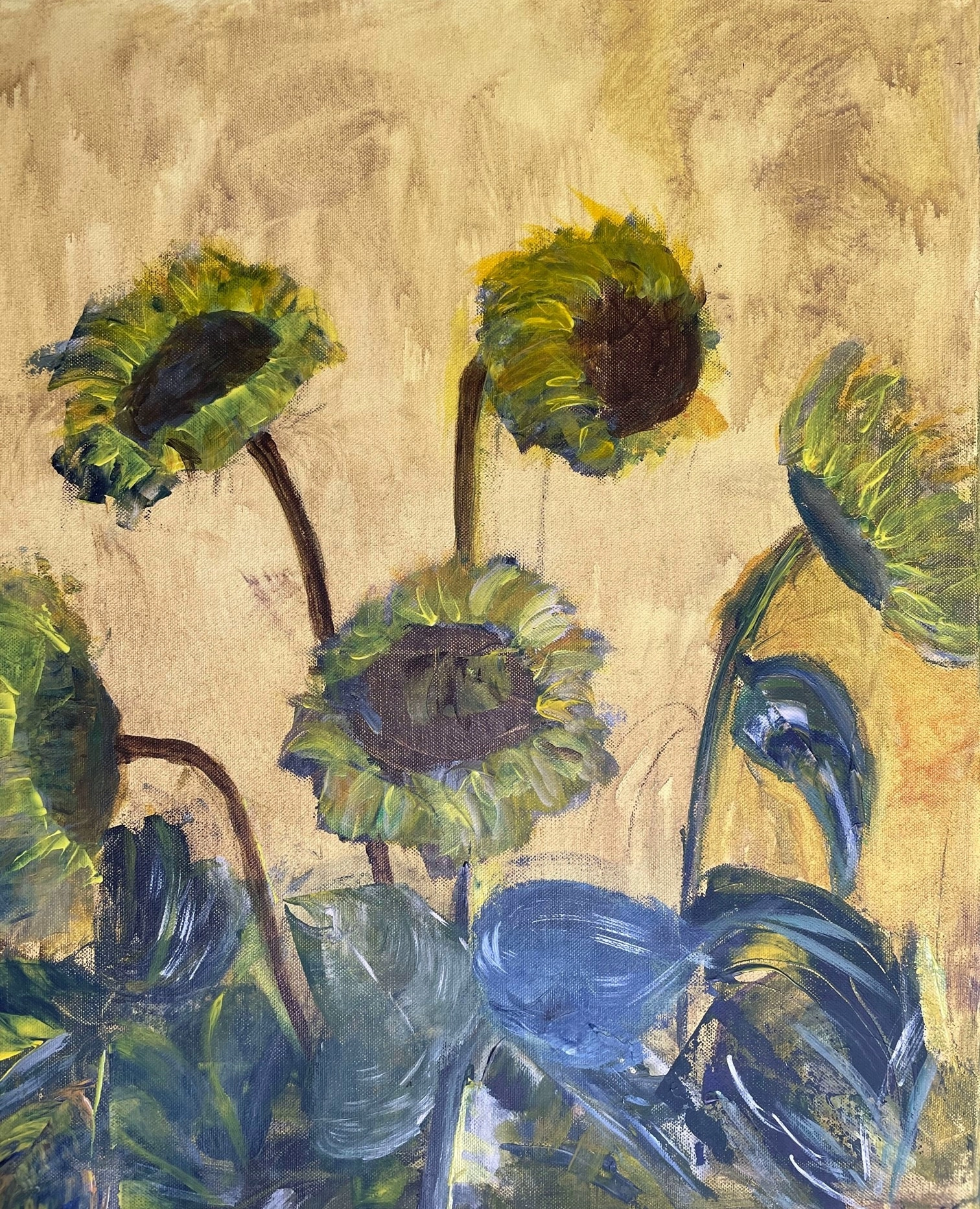 Hobbyschilderijen -zonnebloemen