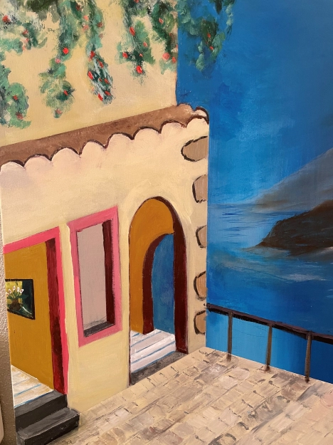 Hobbyschilderijen -Huis aan de zee in Kreta
